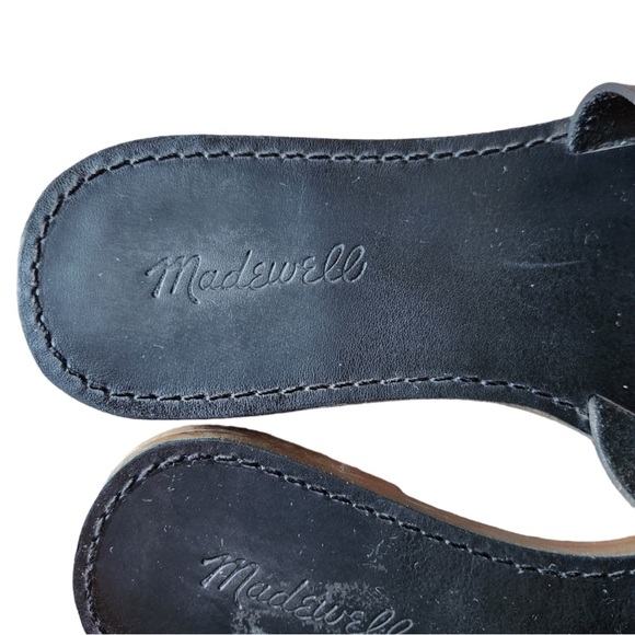 Madewell Boardwalk Post Slide Sandal True Black size 8 - Picture 2 of 7